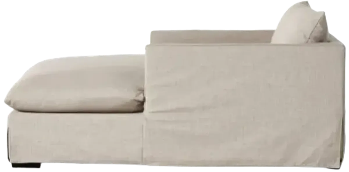 Four Hands Habitat Bennett Moon/Espresso Chaise Lounge