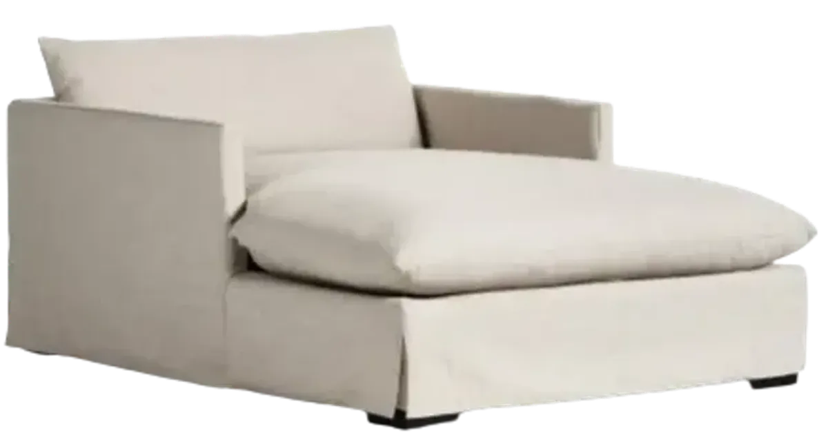 Four Hands Habitat Bennett Moon/Espresso Chaise Lounge