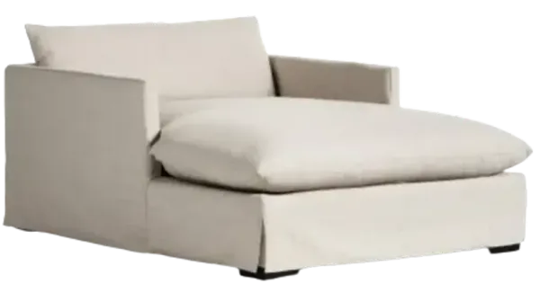 Four Hands Habitat Bennett Moon/Espresso Chaise Lounge