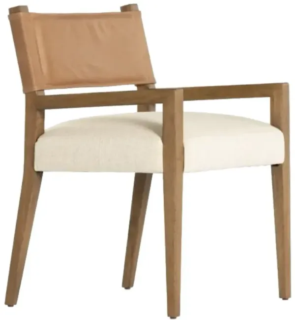 Four Hands Ferris Thames Cream Dining Arm Chair