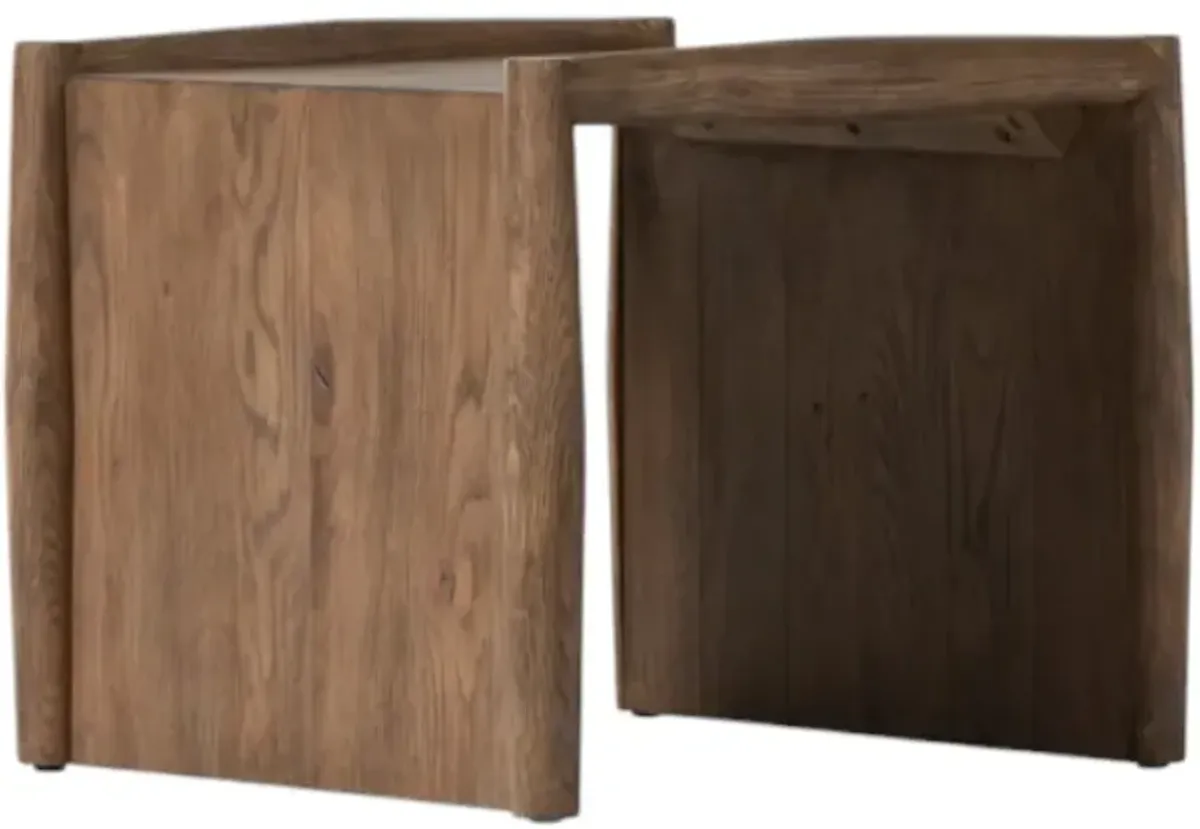 Four Hands Glenview Weathered Oak End Table