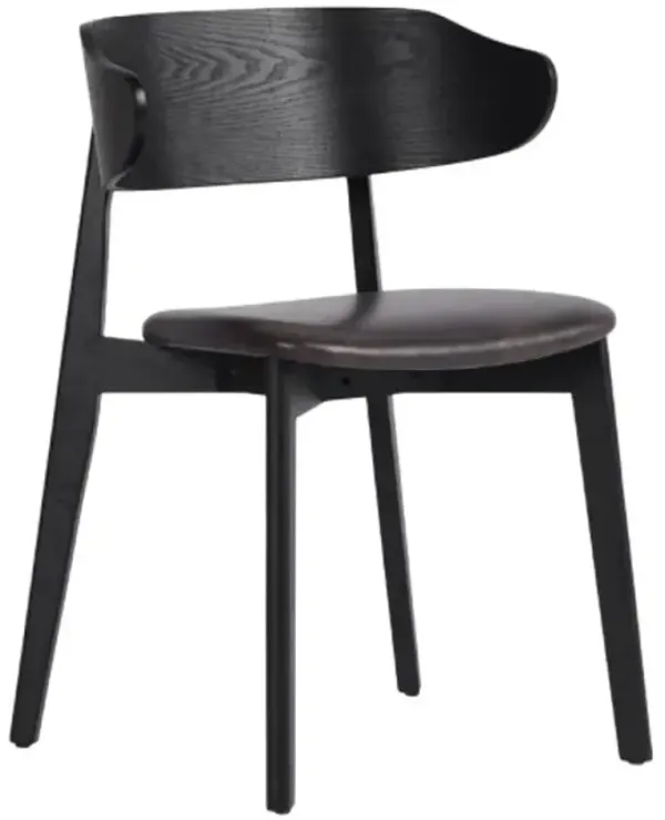 Four Hands Franco Jet Black Upholstered Dining Chair