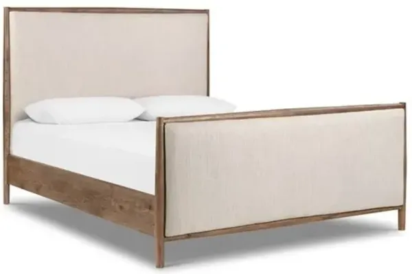 Four Hands Glenview Weathered Oak Queen Panel Bed
