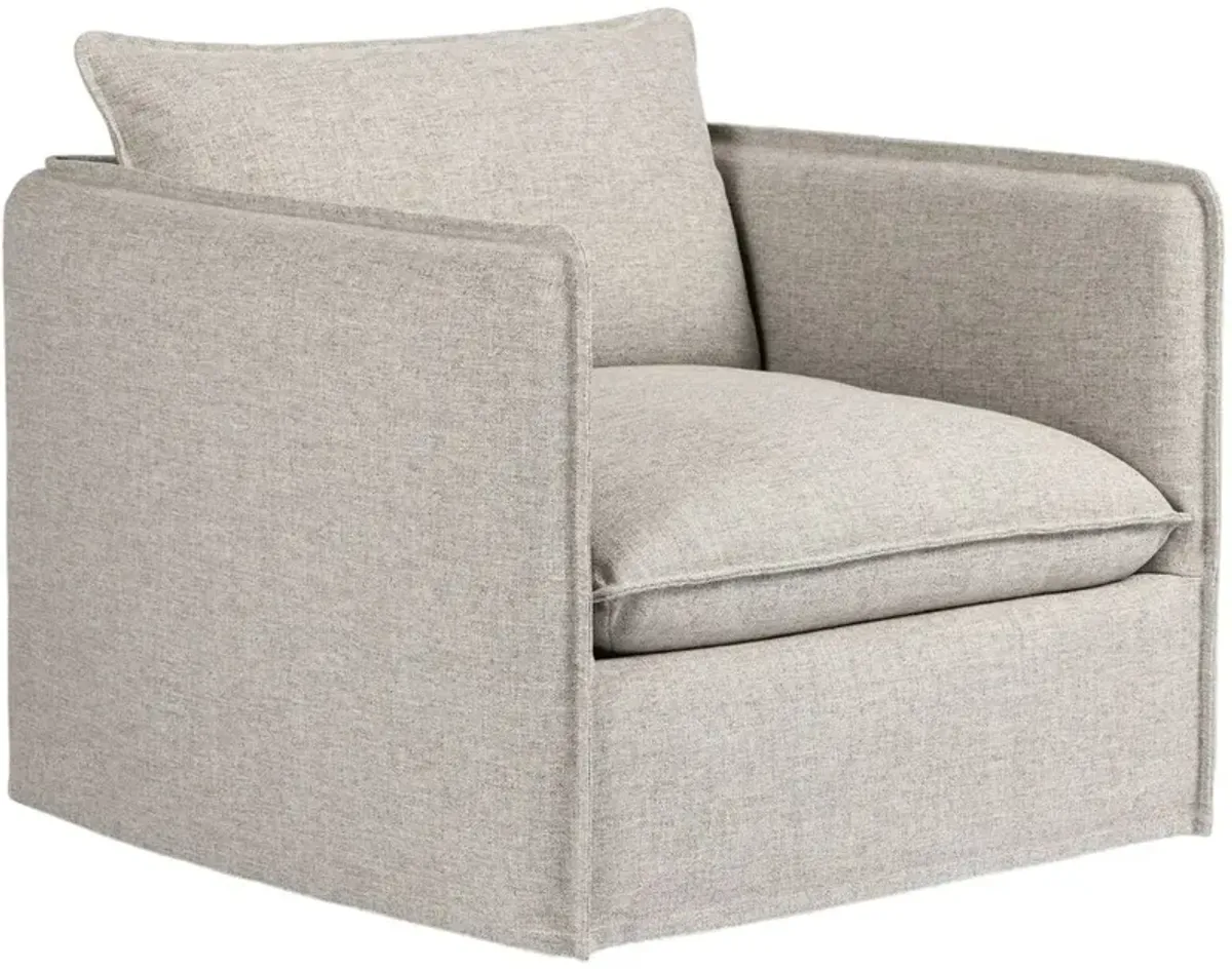 Four Hands Andre Alessi Slate Fabric Outdoor Swivel Chair