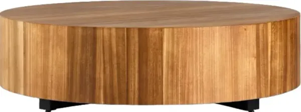Four Hands Hudson Natural Yukas Large Coffee Table with Black Base