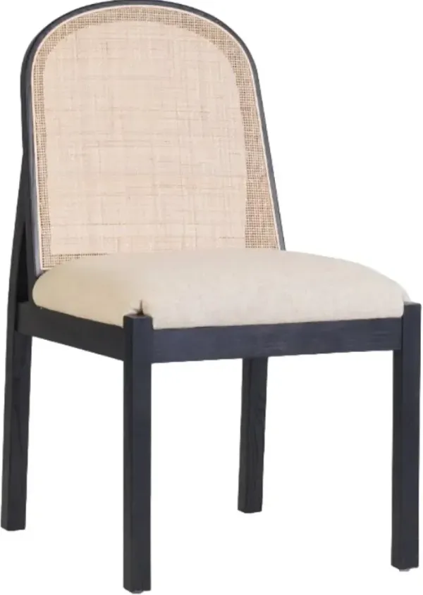 Four Hands Esmee Brushed Ebony Upholstered Dining Side Chair