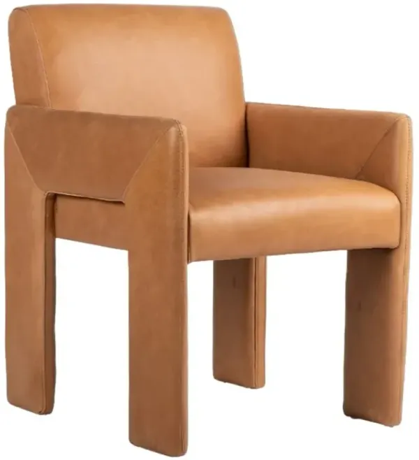 Four Hands Amur Palermo Cognac Dining Arm Chair