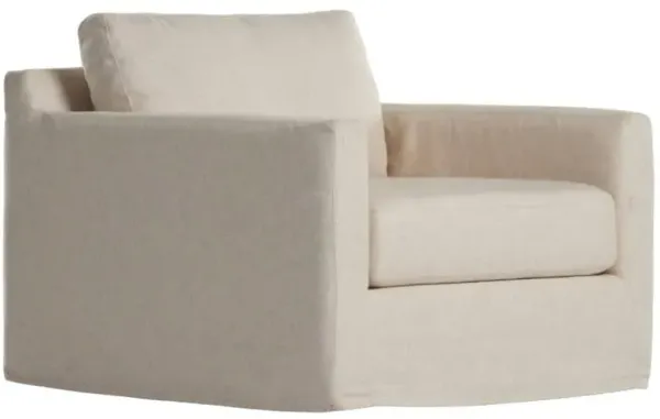 Four Hands Hampton Evere Creme Slipcover Swivel Chair
