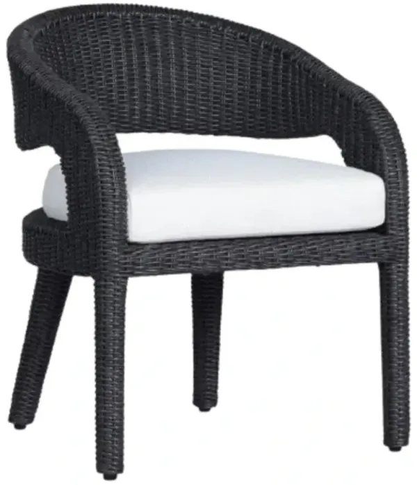 Four Hands Hawkins Faye Cream/Vintage Coal Woven Outdoor Dining Chair