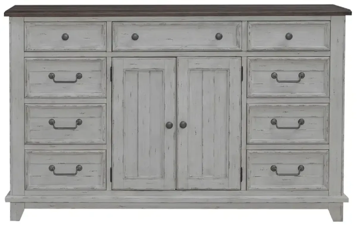 Liberty Furniture River Place Riverstone White/Tobacco Dresser