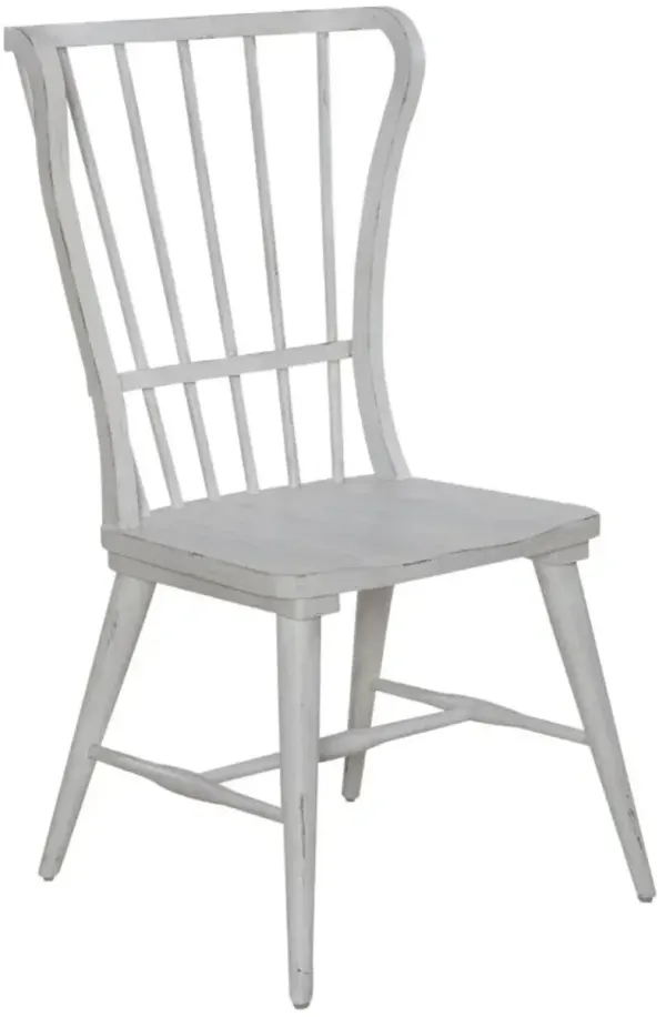 Liberty Furniture River Place Riverstone White/Tobacco Windsor Back Side Chair