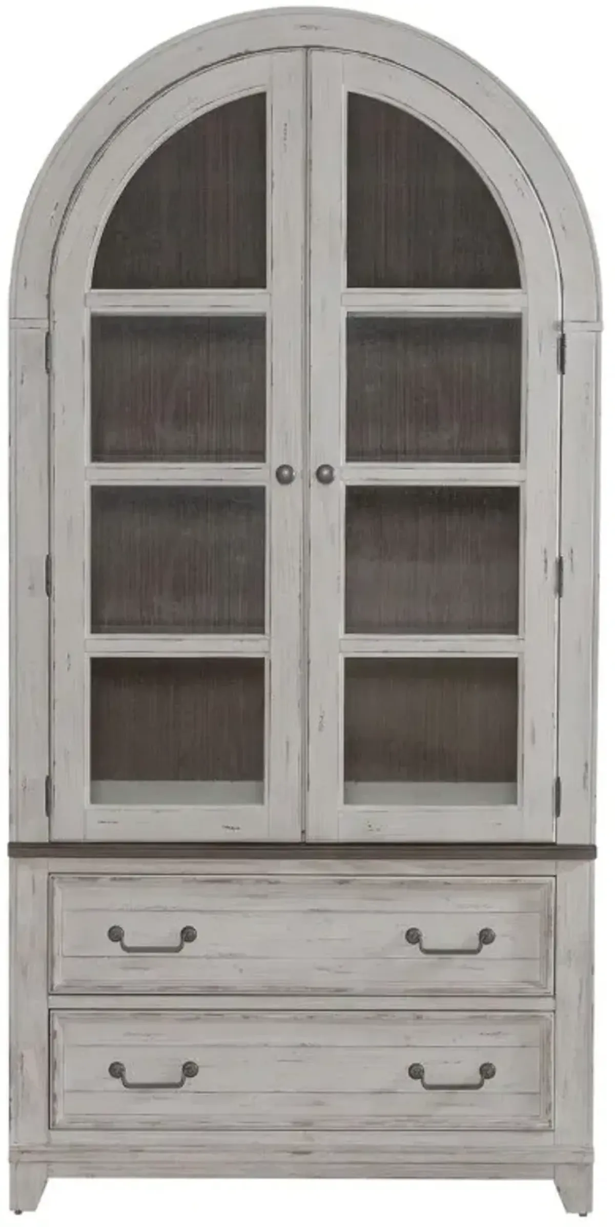 Liberty Furniture River Place Riverstone White/Tobacco Curio Cabinet