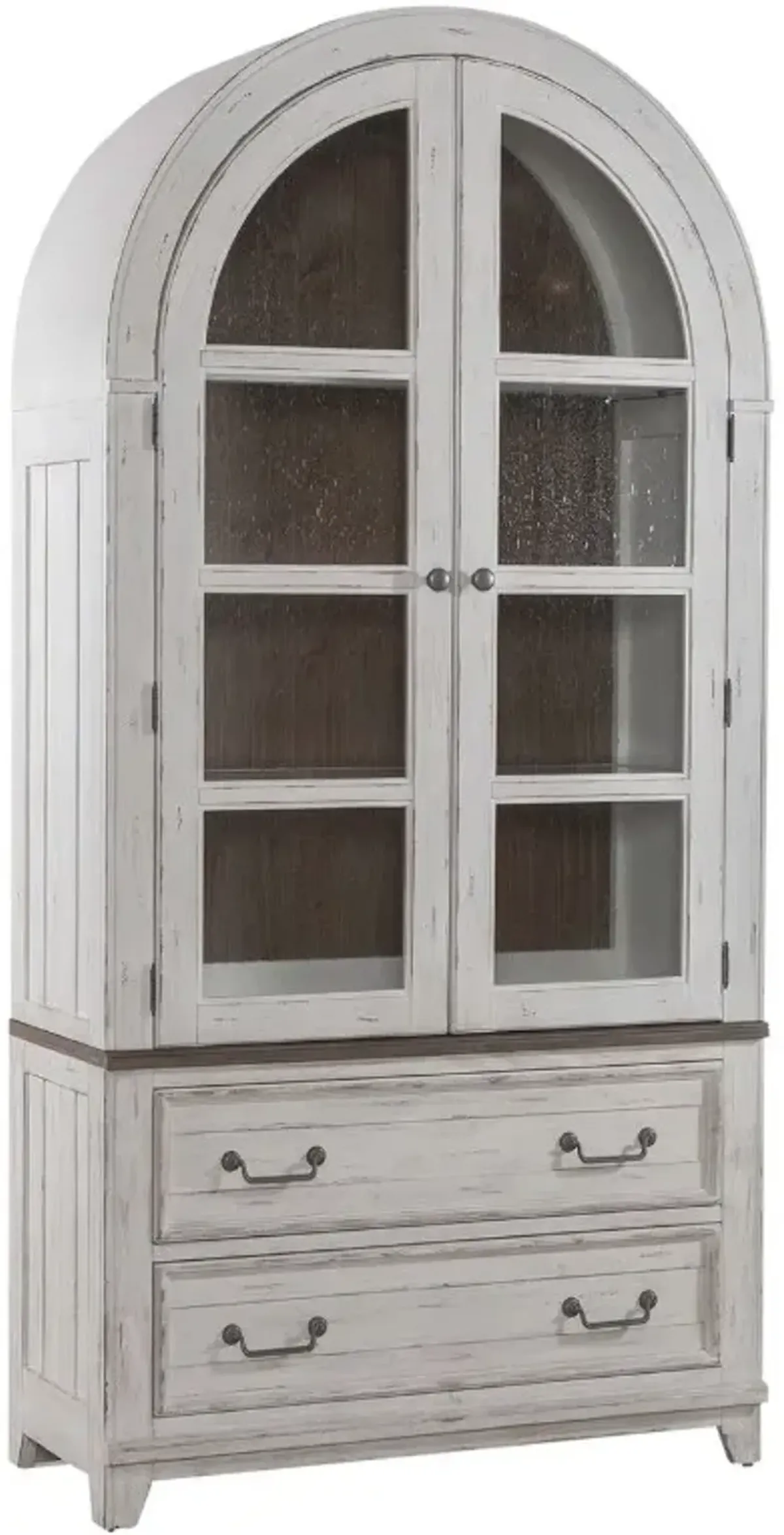 Liberty Furniture River Place Riverstone White/Tobacco Curio Cabinet
