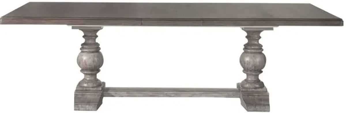 Liberty Furniture River Place Tobacco Dining Table with Riverstone Gray Base