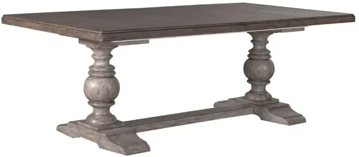 Liberty Furniture River Place Tobacco Dining Table with Riverstone Gray Base