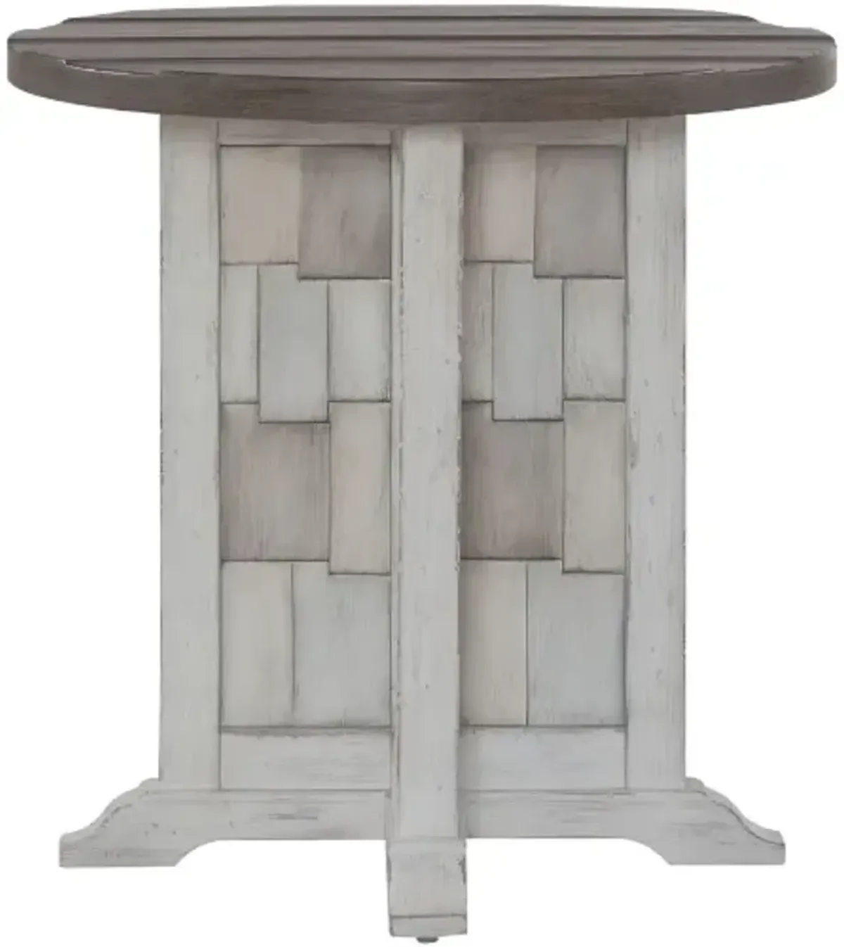 Liberty Furniture River Place Riverstone White/Tobacco Chairside Table