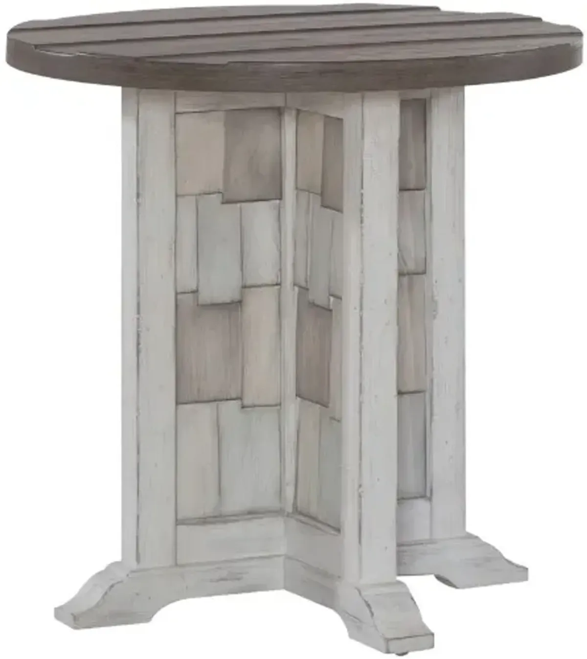 Liberty Furniture River Place Riverstone White/Tobacco Chairside Table
