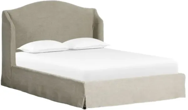 Four Hands Meryl Broadway Stone Slipcover King Panel Bed