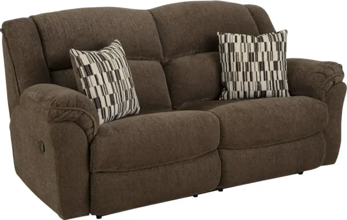 HomeStretch Cyclone Coffee Bean Manual Reclining Sofa