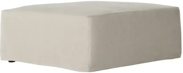 Four Hands Delray Evere Creme Slipcover Ottoman