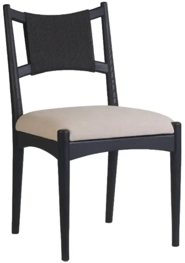 Four Hands Haddon Antwerp Natural/Black Rush Dining Chair