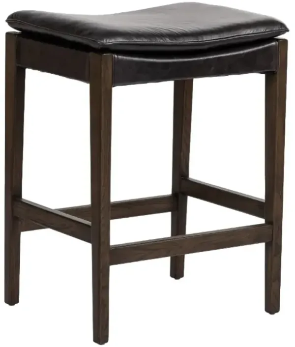 Four Hands Aya Burnt Oak/Sonoma Black Counter Stool