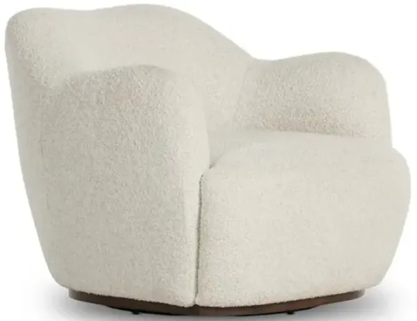 Four Hands Julius Sheldon Ivory Swivel Chair