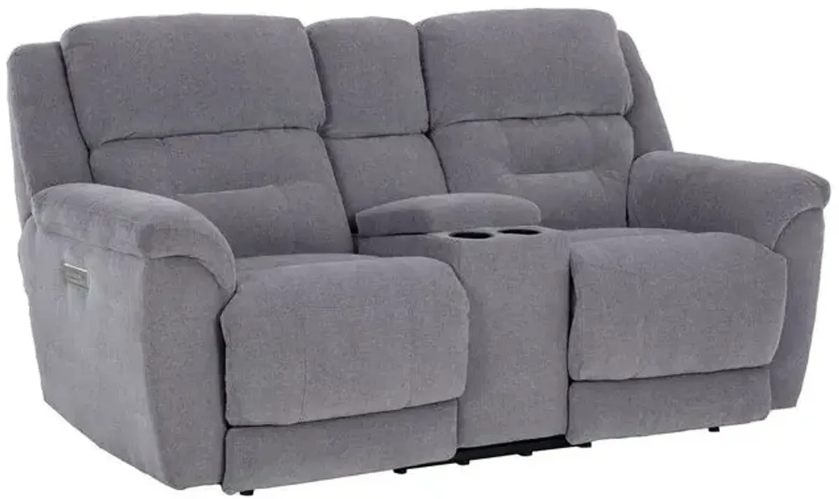 Homestretch Knockout Triple Power Zero Gravity Reclining Console Loveseat