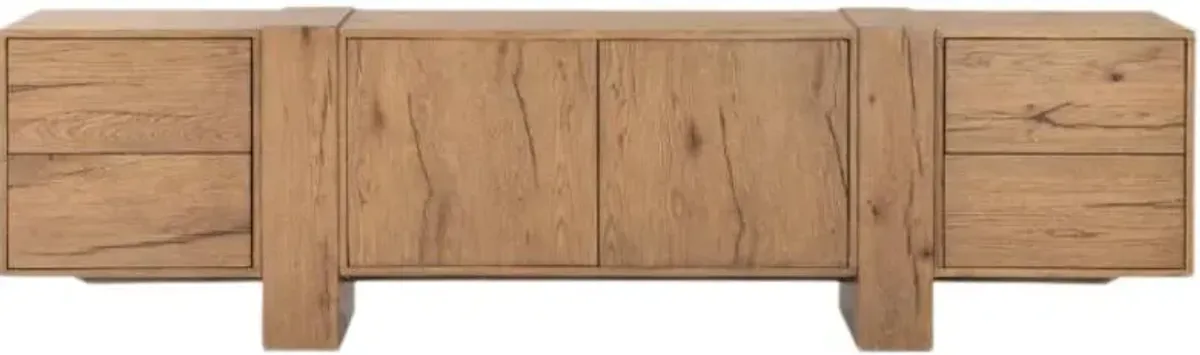 Four Hands Fisher Rustic Amber Media Console