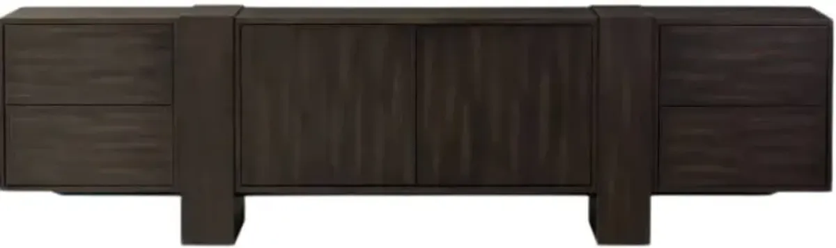 Four Hands Fisher Smoked Black Media Console