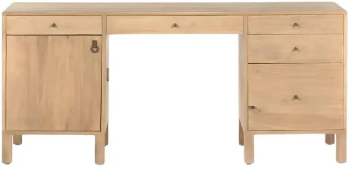 Four Hands Isador Dry Wash/Toffee Executive Desk