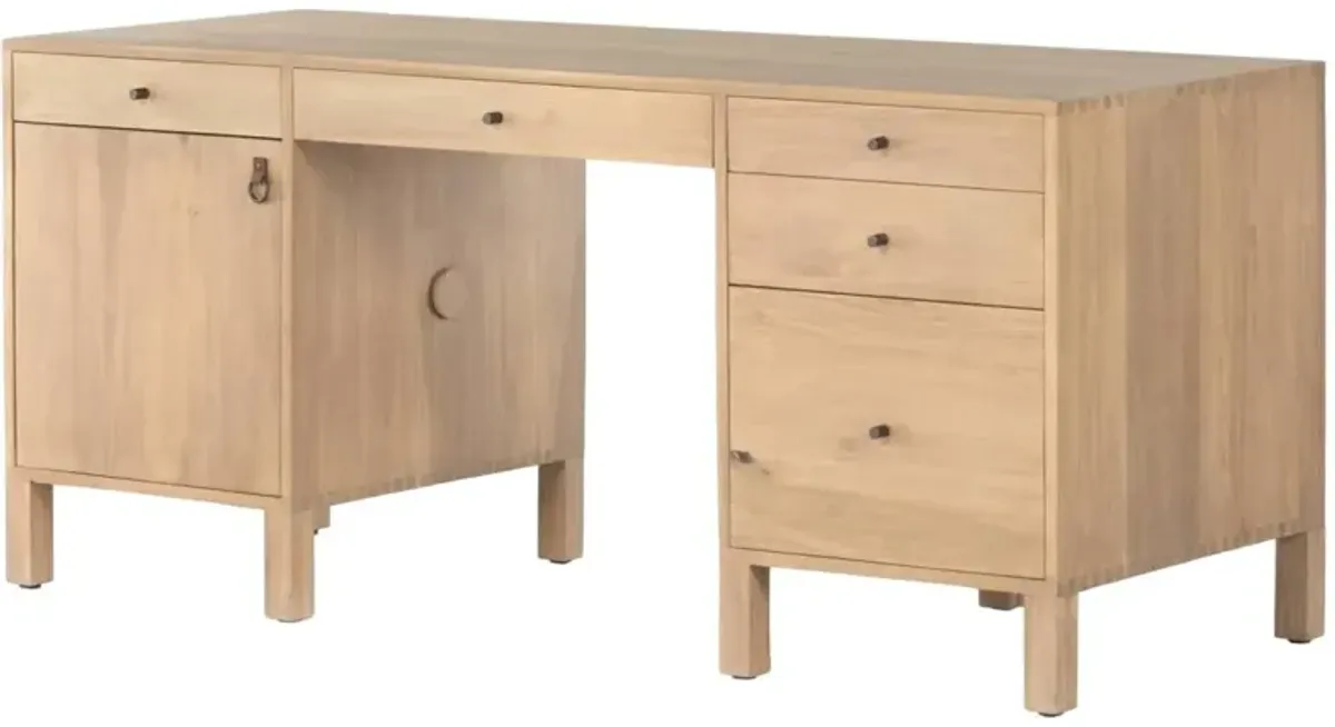 Four Hands Isador Dry Wash/Toffee Executive Desk