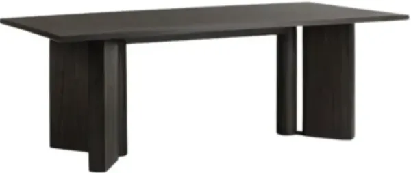 Four Hands Huxley Smoked Black Rectangular Dining Table