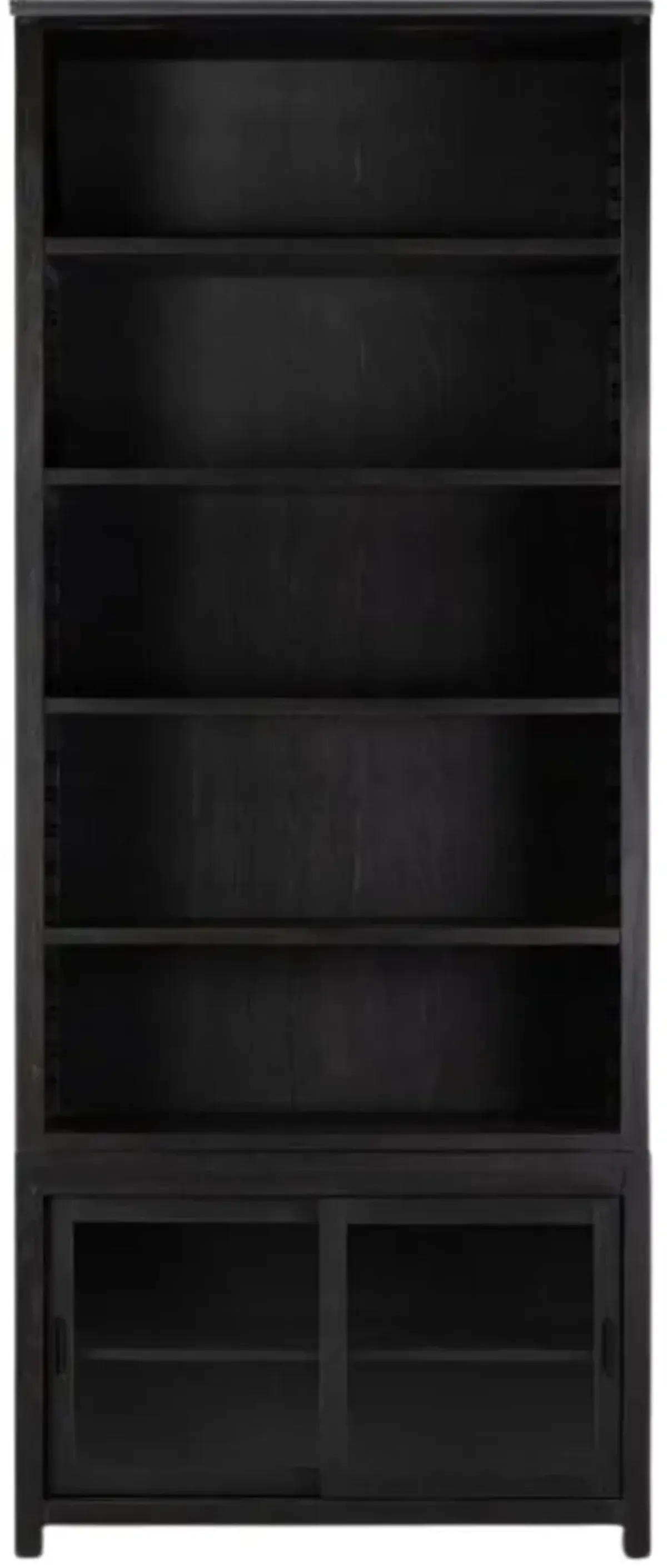 Four Hands Admont Worn Black Bookcase