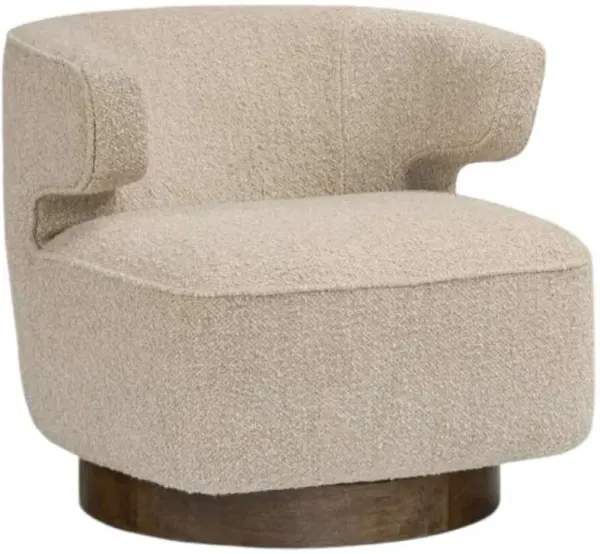 Four Hands Dottie Berber Oatmeal Swivel Chair