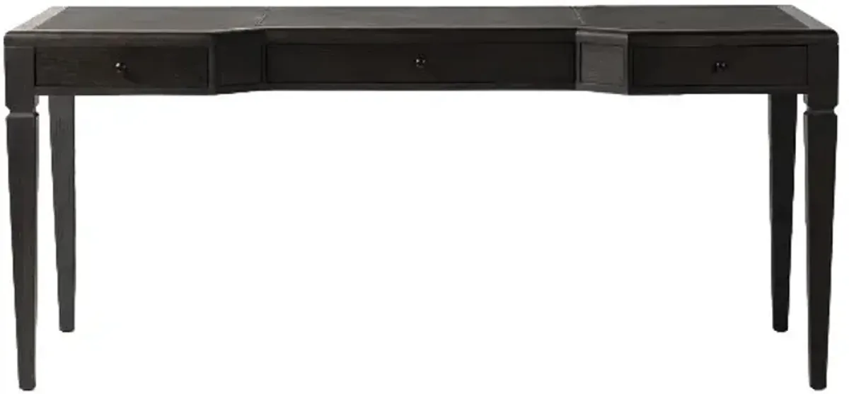 Four Hands Claude Distressed Black Oak Office Desk