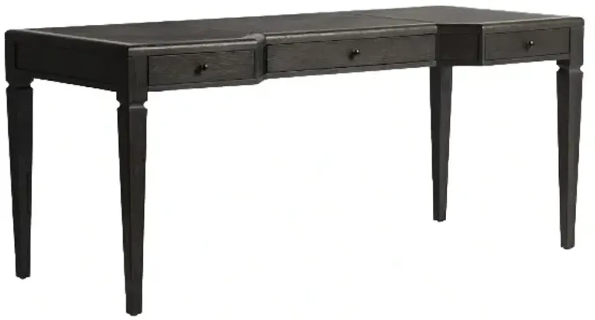 Four Hands Claude Distressed Black Oak Office Desk