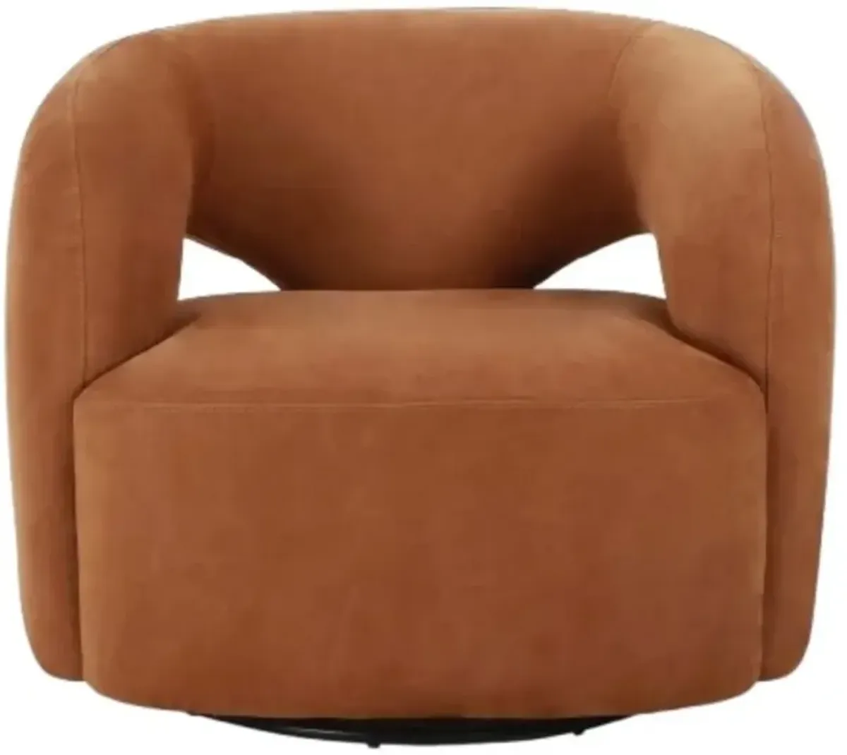 Four Hands Mazie Nubuck Cognac Swivel Chair