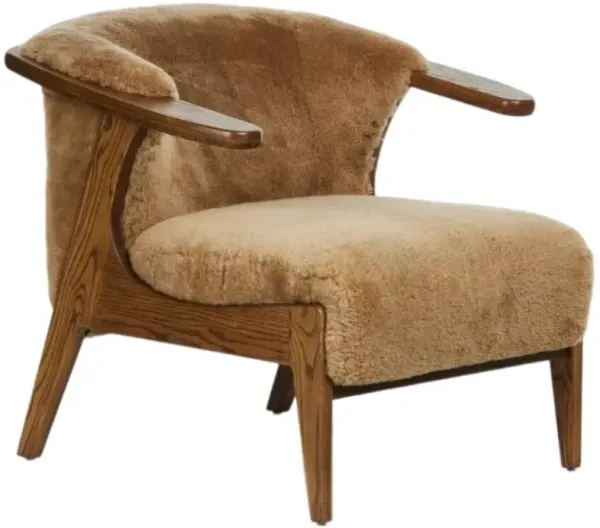 Four Hands Fabian Amber Ash/Desert Shearling Chair