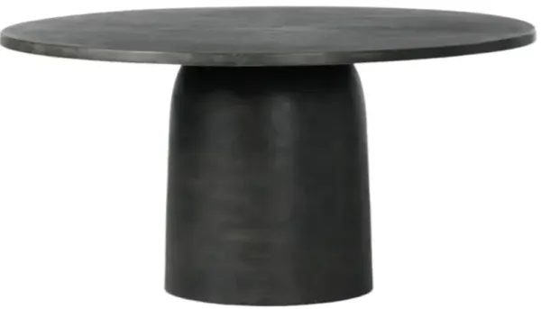 Four Hands Basil Aged Gray Aluminum Outdoor Dining Table