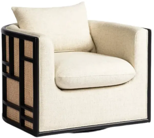 Four Hands June Thames Cream Swivel Chair