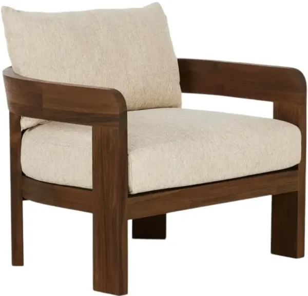 Four Hands Jackson Ellor Beige/Stained Toasted Brown Wooden Outdoor Chair