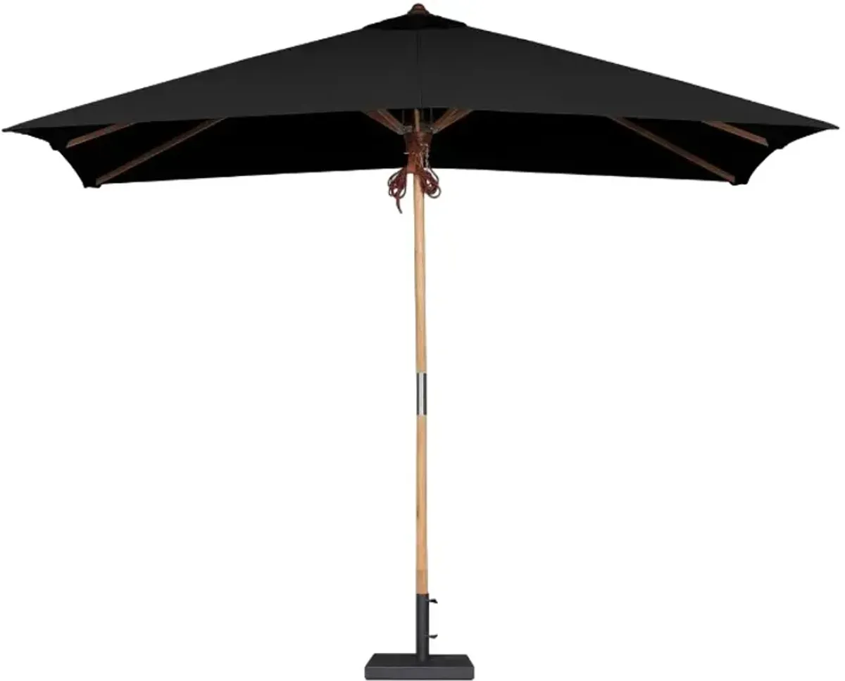 Four Hands Baska Arashi Black Acrylic/Wooden Outdoor Rectangular Umbrella