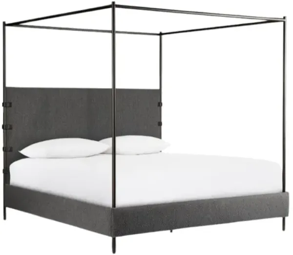 Four Hands Anderson Knoll Charcoal Queen Canopy Bed