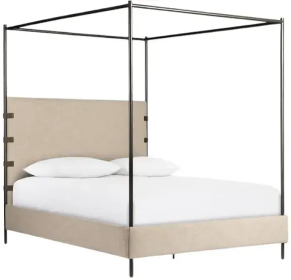 Four Hands Anderson Palm Ecru Queen Canopy Bed