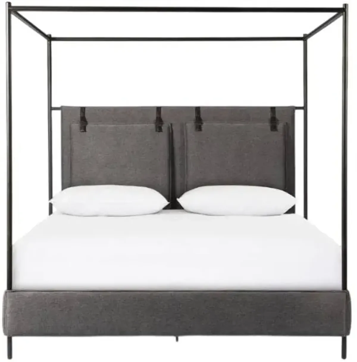 Four Hands Leigh San Remo Ash/Waxed Black King Canopy Bed
