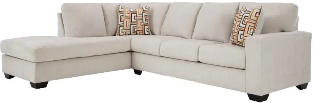 Signature Design by Ashley® Aviemore 2-Piece Stone Left-Arm Facing Sectional and Chaise