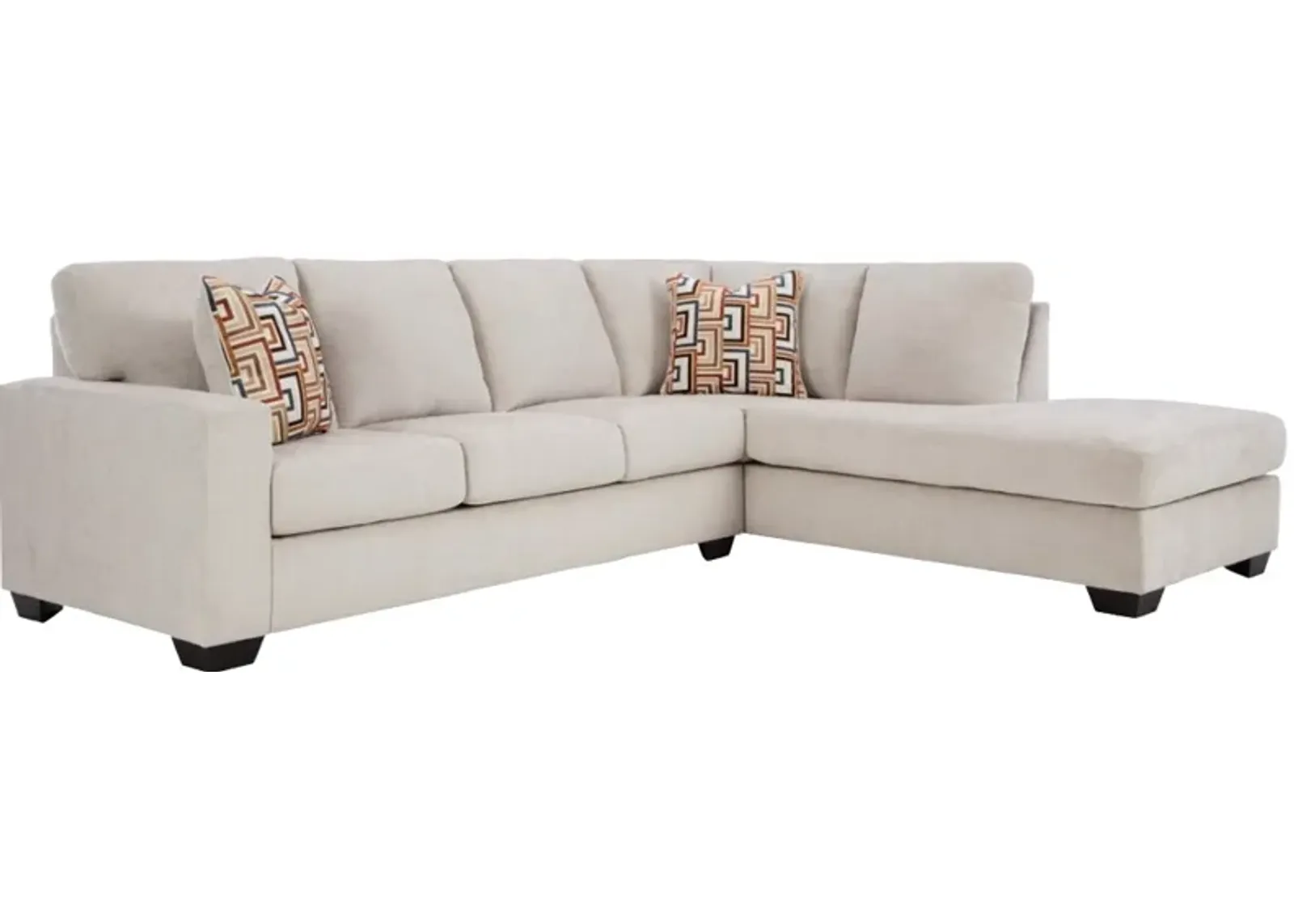 Signature Design by Ashley® Aviemore 2-Piece Stone Right-Arm Facing Sectional and Chaise