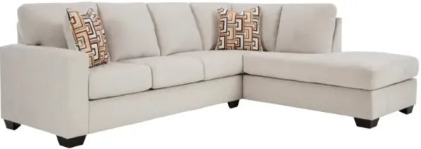 Signature Design by Ashley® Aviemore 2-Piece Stone Right-Arm Facing Sectional and Chaise