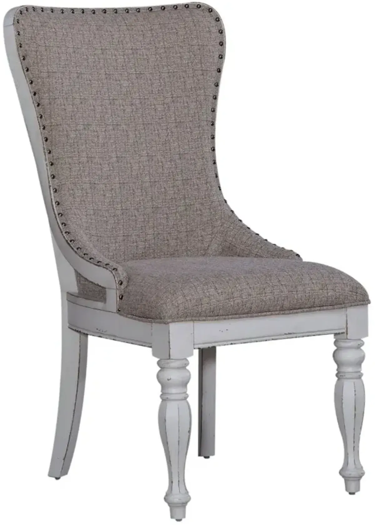Liberty Furniture Magnolia Manor Antique White/Ivory Upholstered Wing Back Side Chair